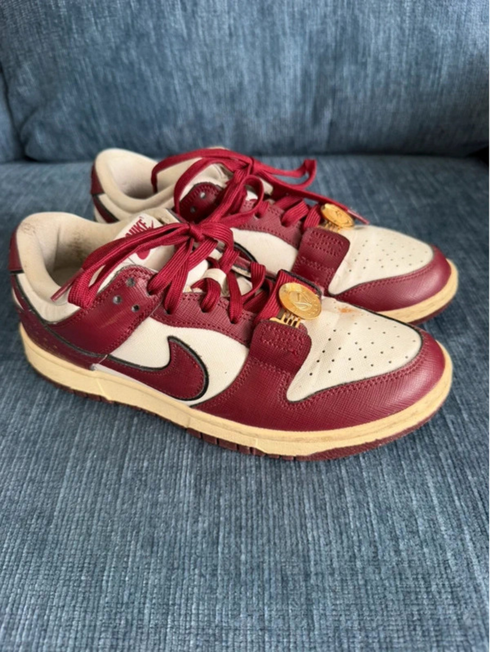 Nike Dunk Low SE "Just Do It Sail Team Red" sneakers size 7.5